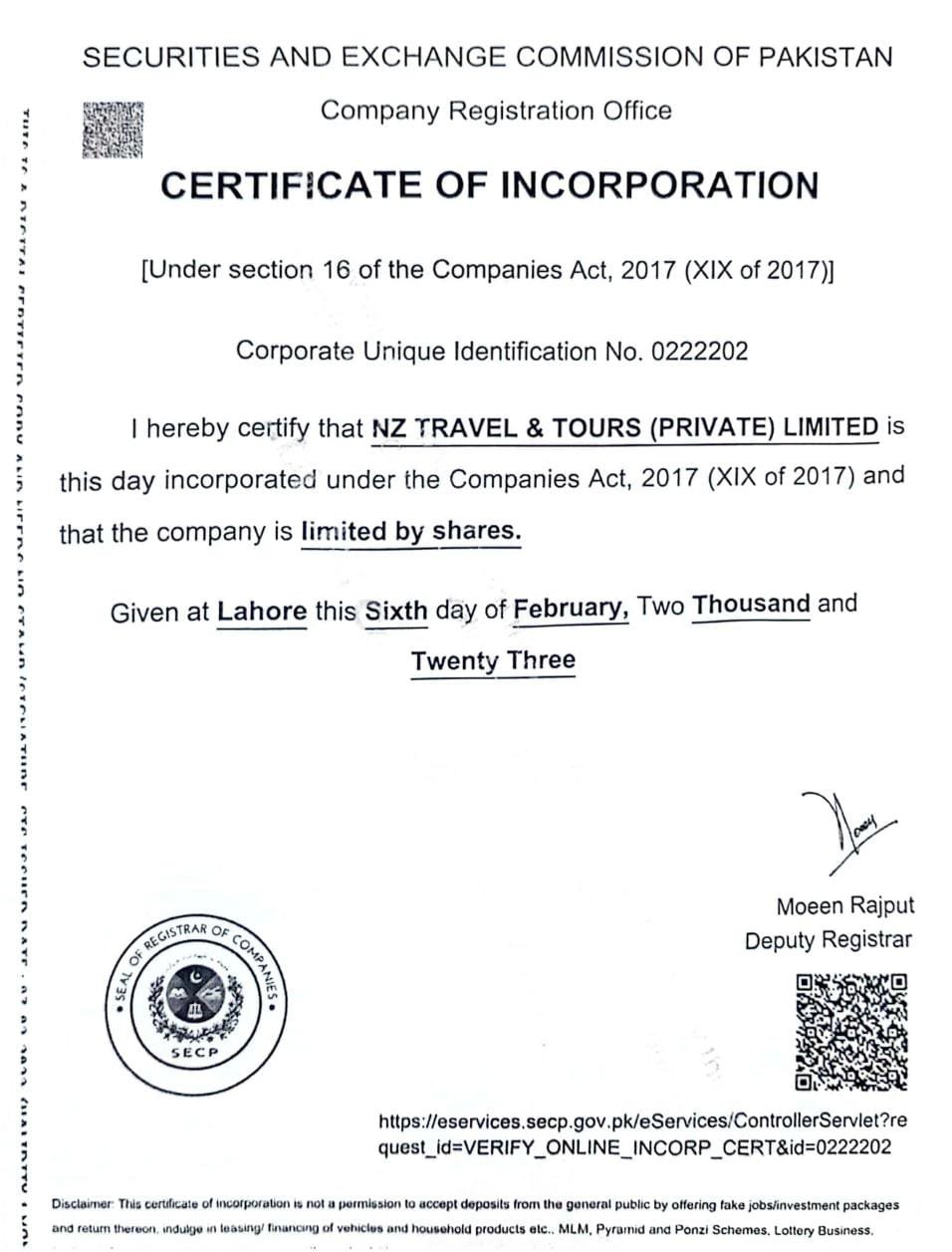 NZ Travel and Tours achievement document 7